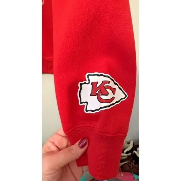 NFL Kansas‎ City Chiefs Adult Large Red Crewneck Sweatshirt UltraGame Vintage - Picture 3 of 8